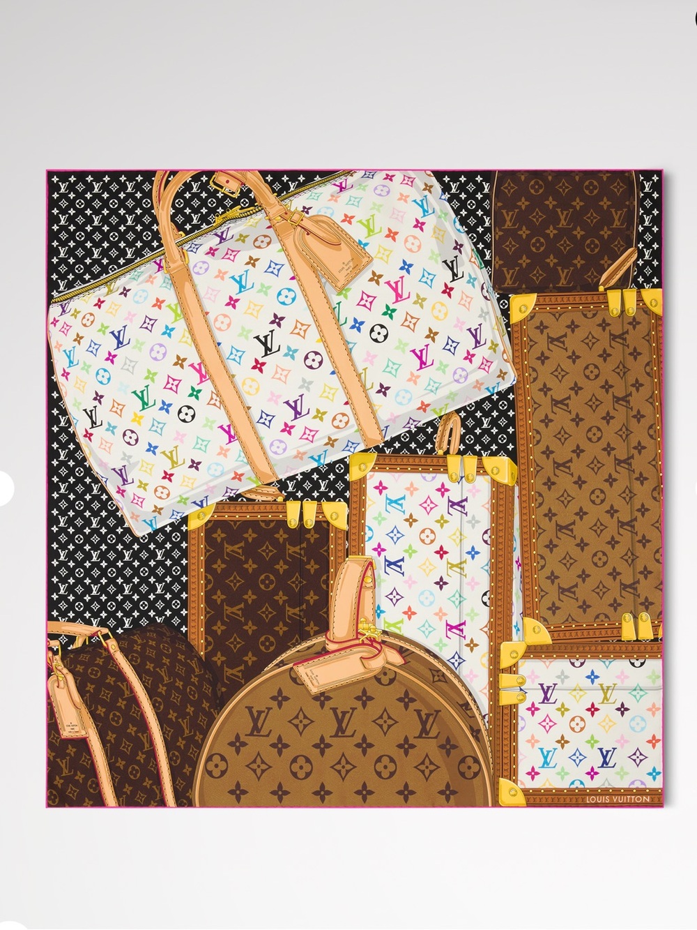 LV MULTICOLOR SQUARE 90